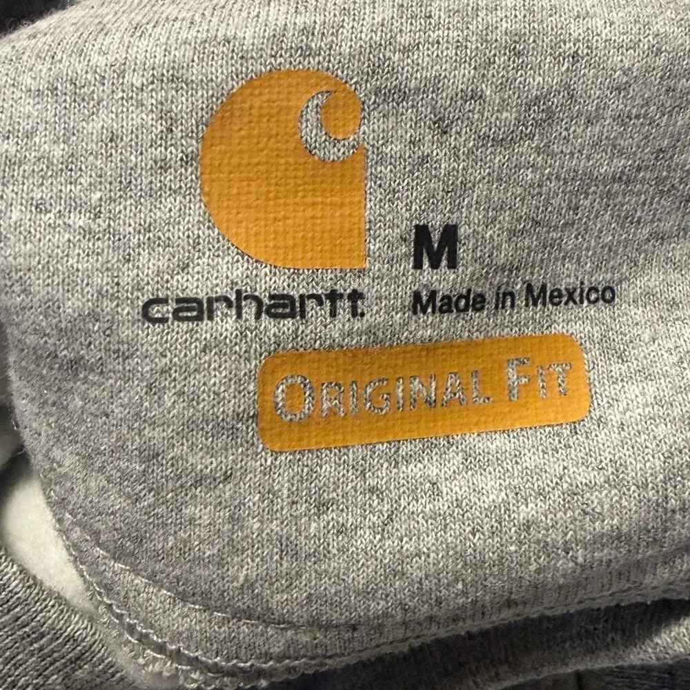 Carhartt Jameson Graphic Crewneck Sweatshirt Gray Green Spellout Men Medium